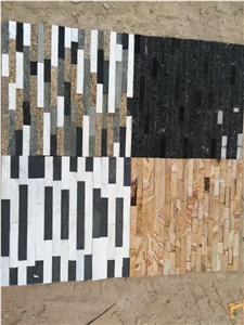 Slate Sandstone Marble Quartz Mixed Multicolor Wall Cladding Culture Stones Stack Stone Feature Wall