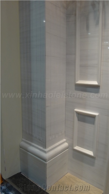 Star White Marble Pillar/Column for Home Decoration