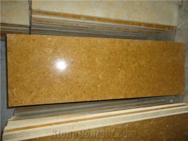 Indus Gold Marble Tiles & Slabs Honed Finish, Yellow Marble