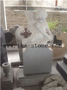 Angel Headstones Monuments,G603 Grey Granite Monument & Tombstone, Custom Monuments