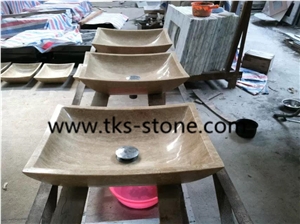 Beige Marble Basins & Sinks,Square Basins,Square Sinks,Bathroom Sinks,Natural Stone Sinks&Basins