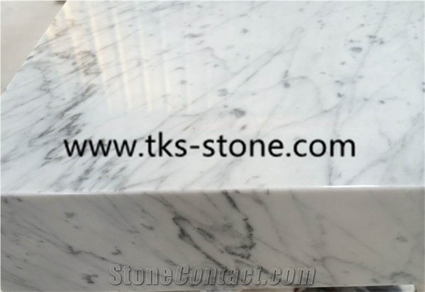 Bianco Carrara Marble Kitchen Counterops,Italy White Marble Bar Tops,Carrara White Marble Kitchen Island Tops