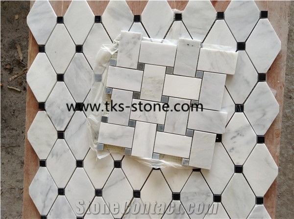 Bianco Carrara Marble Mosaics ,Carrara White Marble Mosaics,Mosaics