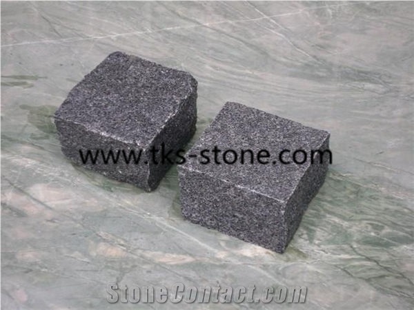 Black Cobble Stone,Basalt Black Cube Stone,Cobble Stone,Six Sides Natural Stone