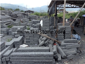 China Black G654 Granite Pineapple Palisade Rough Picked,Competitive Price G654 Palisade Pineappled