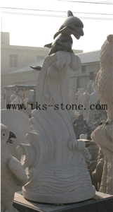 China Black Granite Animal Sculptures/ Dolphin Carving/ Delphinus Delphis Sculpturse/Dolphins Jumping