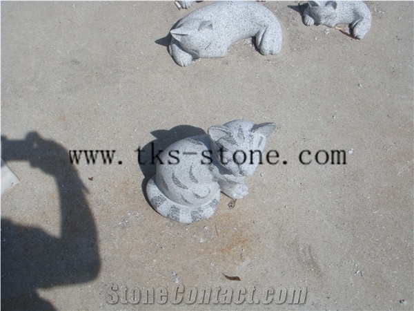 China Black Granite Cat Sculptures /Alley-Cat/Animal Sculptures