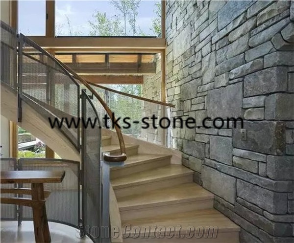 China Blue Limestone Cultured Stone,China Blue Limestone Wall Covering