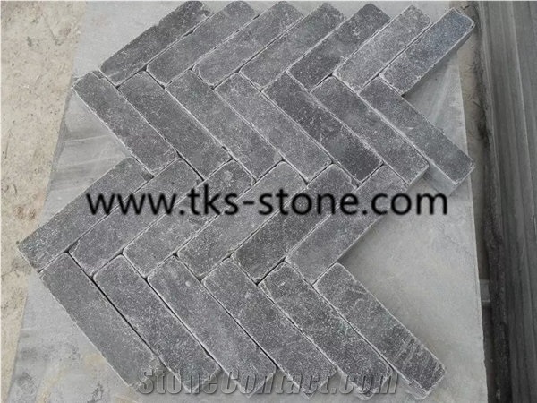 China Blue Limestone Cultured Stone for Walling