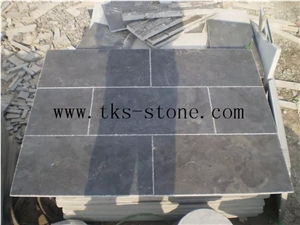 China Blue Limestone Honed Slabs & Tiles for Pattern Floor Covering-Own Factory