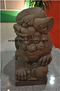 China Brown Granite Handcarved Sculptures,Garden Sculptures,Landscape Sculptures,Lion Sculpture,Granite Sulpture Lion,Granite Carved Lion,Lion Scupltures,Lion Statues
