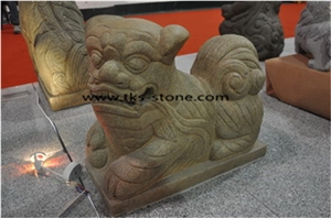 China Brown Granite Lion Sculpture & Statue, Animal Sculpture, Garden Sculpture,Granite Lion Sculpture,Lion Carving,Landscape Sculptures