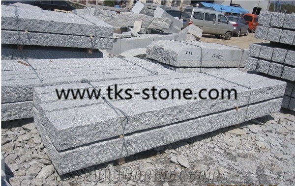 China G341 Grey Granite Cheapest Pineappled Palisade,Palisades Granite Cube Stone/Kerbstone/Garden Stepping Pavements with Pineapple