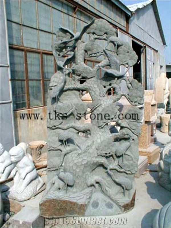 China Grey Granite Crane Sculpture/Sandhill Crane/Brolga/ Birds/Red-Crowned Crane