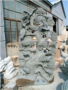 China Grey Granite Crane Sculpture/Sandhill Crane/Brolga/ Birds/Red-Crowned Crane
