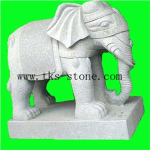China Grey Granite Elephant Maximus/Animal Sculptures/Mascot/Handicraft Works