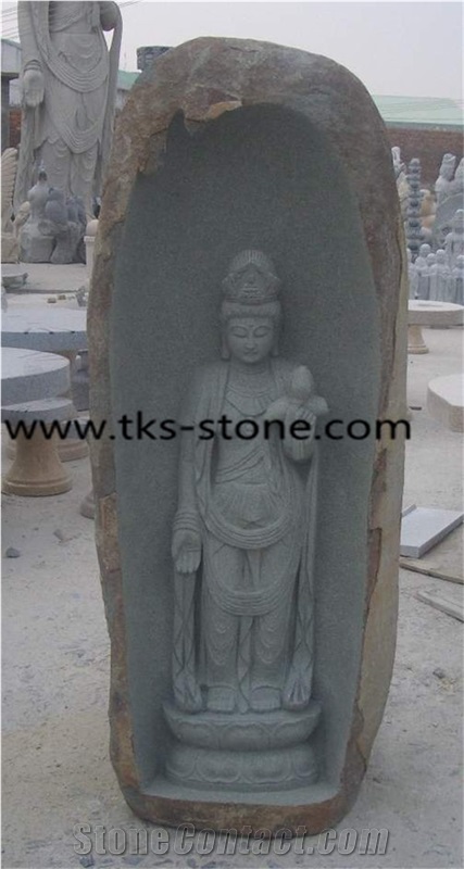 China Grey Granite Gods Sculpture & Statue,Buddhism Sculptures,Statues,Religious Statues & Sculptures