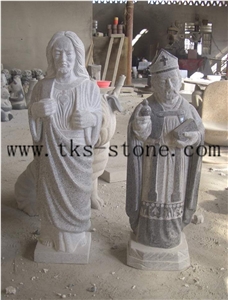 China Grey Granite Jesus Sculpture/The Father Of Grace/Religious Sculptures