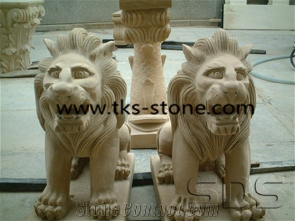 China Grey Granite Lion Sculpture,Lion Statue,Grey Granite Lion Sculpture,Animal Sculptures,Lion Carvings, Garden Sculptures,Statues