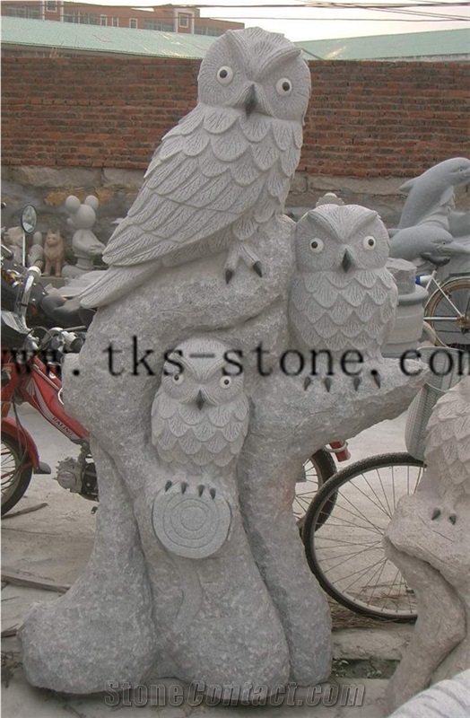 China Grey Granite Owl Sculpture & Statue /Night Owl/A Bird Of Minerva Sculpturse