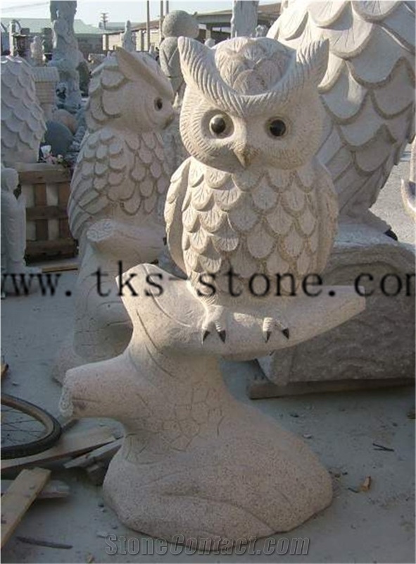 China Grey Granite Owl Sculpture & Statue /Night Owl/A Bird Of Minerva Sculpturse