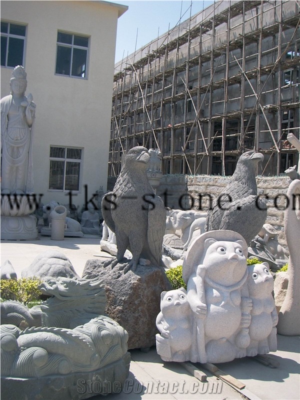 China Grey Granite Pigeon/Tercel/Lanneret, Grey Granite Sculpture & Statue