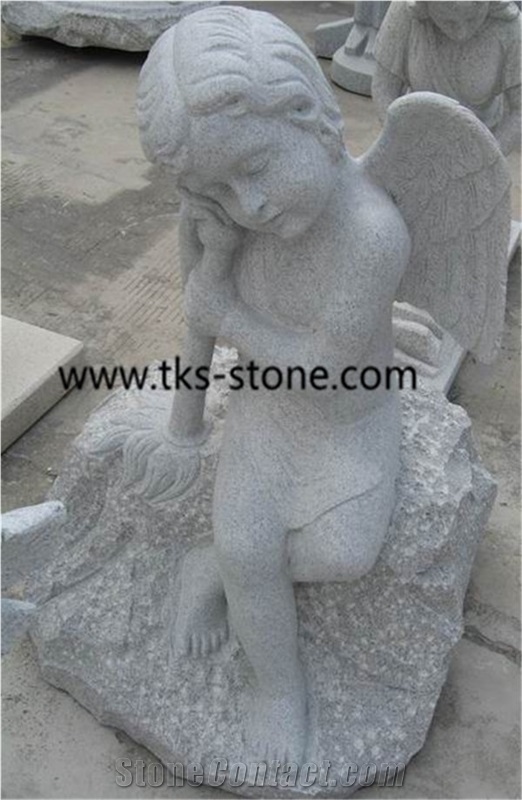 China Grey Granite Religious Statues,Human Sculptures,Angel Sculptures/Western Statues,Handcarved Sculptures/Statues