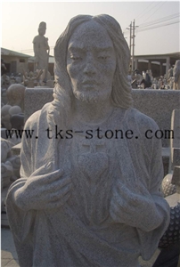 China Grey Granite Sculpture & Statue-Cross/Jesus Sculpture/Statue Of Jesus/Human Sculptures
