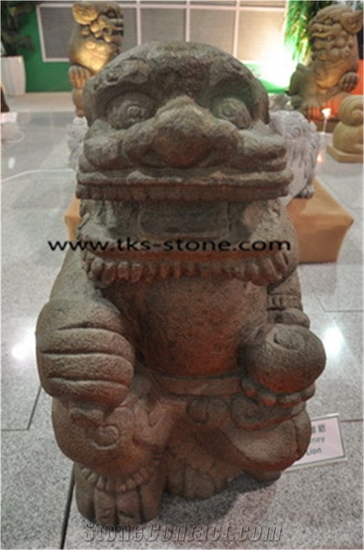China Grey Granite Sculpture & Statue-Lion Handcarved Sculpture,Natural Stone Carving,Animal Sculpture & Statue,Granite Animal Sculpture,Granite Lion Sculpture, Garden Sculptures,Landscape Sculptures