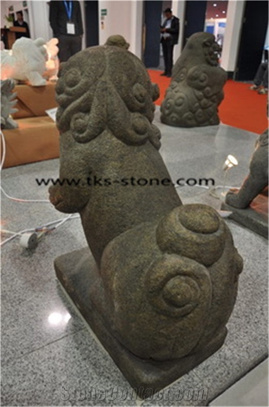 China Grey Granite Sculpture & Statue-Lion Sculpture,Granite Sculpture Lion,Garden Stone Lion Statues,Landscape Sculpture,Handcarved Sculptures,Grey Granite Garden Lion Statue