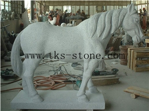 China Grey Granite Sculpture & Statue-Steed/Animal Sculptures/Horse Sculpturse/Carving in Granite/Chinese Carving/Carving Art