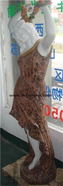 China Grey Granite Sculpture & Statue-Women Stone Sculpture, Beige Marble Sculpture,Marble Carved Women Statue,Western Women Sculpture, White Marble Sculpture, Colorful Marble Sculpture,Dressing Women
