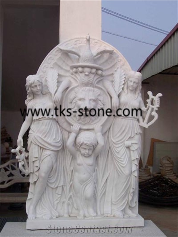 China Grey Granite Sculptures&Statues-Children Caving Statues&Sculptures,Angel Sculptures/Western Statues/Human Sculptures,Children Angle Sculpture,