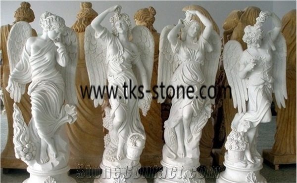 China Grey Granite Sculptures & Statues,Religious Statues,Angel Sculptures
