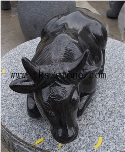 China Grey Granite Spanish Fighting Bull Sculpture/Bullfight/A Big Gery Granite Cattle/Chongwu Sculpturse/Chinese Carvinganimal Sculptures