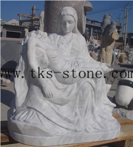 China Grey Granite Statue Of Jesus Virgin Mary Sculpture/Mother Of God/Human Sculptures/