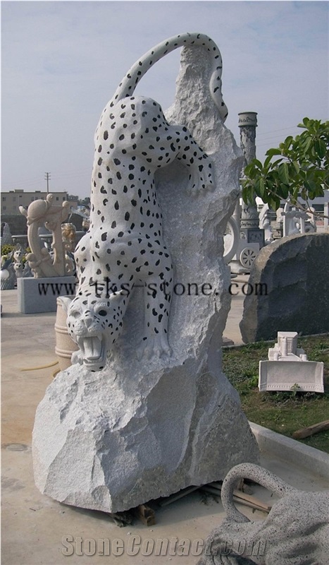 China Grey Granite Tigers/Leopard/ Jaguar/Mascot/King Of Forest, Chinese Carving/Carving Art