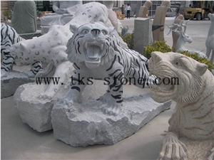China Grey Granite Tigers/Leopard/ Jaguar/Mascot/King Of Forest, Chinese Carving/Carving Art