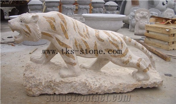 China Multicolor Granite Leopard/Tigers/ Jaguar/Animal Sculptures/Mascot/Handicraft Works