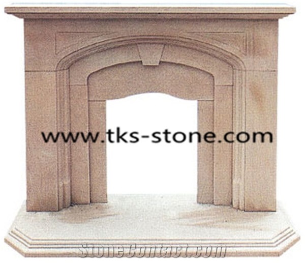 China Multicolor Marble Carved Fireplace,Stone Fireplace
