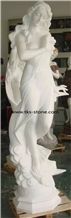 China Multicolor Marble Sculpture & Statue-Women Stone Sculpture,Western Figure Statue,Yellow Marble Sculpture,White Marble Women Sculpture,Yellow Marble Handcarved Sculpture Western Women with Flower