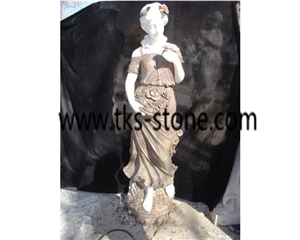 China Multicolor Marble Women Sculptures&Statues,Marble Sculptures,Human Sculptures,Western Women Statues,Handcarved Sculptures