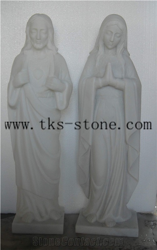 China White Granite Angel Baby Sculptures, White Granite Sculpture & Statue