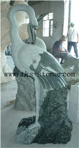 China White Granite Animal Sculptures