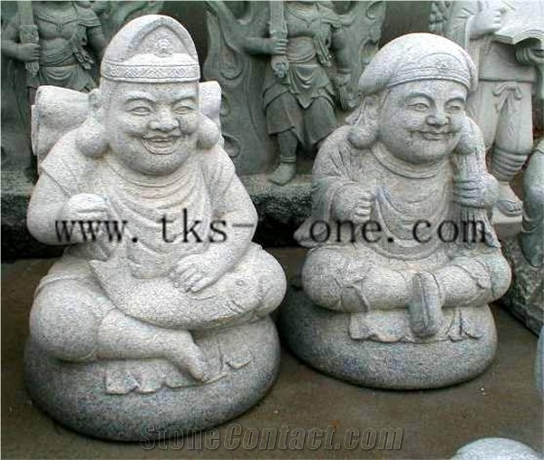 China White Granite Ascetic Person/Shakyamuni/Buddhism Sculpture & Statue/Human Sculptures