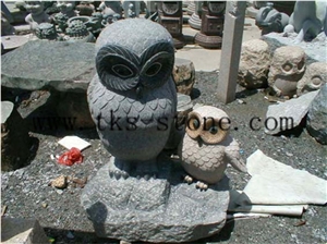 China White Granite Owl/Night Owl/A Bird Of Minerva Sculpturse