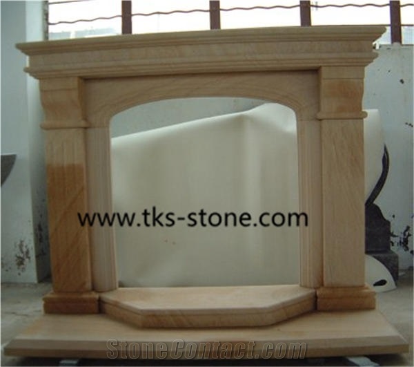 China White Marble Fireplace Surround Mantel,Hand Carved Marble Fireplace,New Design / Western / European Customized Figure