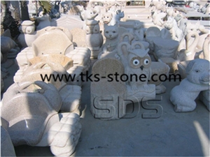 China Yellow Granite Tiger Sculptures & Statues,Yellow Granite Status,Animal Sculptures,Cavings
