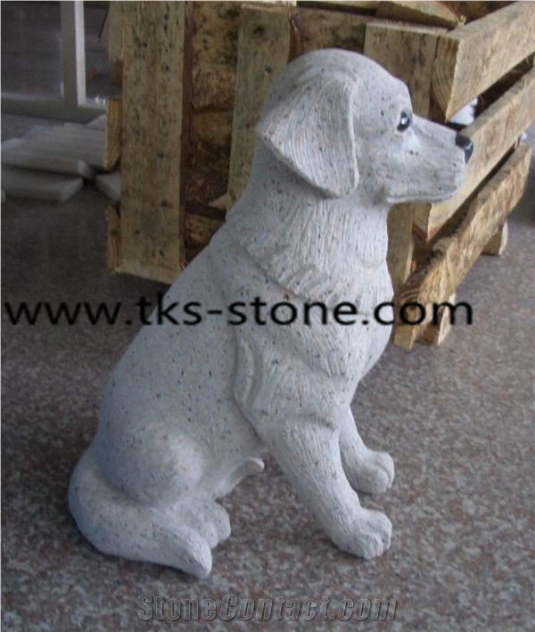 Dog Sculptures&Statues,Grey Granite Dog Sculptures,Animal Sculptures,Garden Sculptures,Handcarved Sculptures