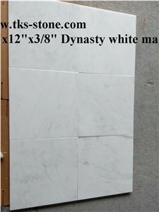 Dynasty White Marble 12"X12"X3/8",Carrara White Marble305x305x10mm,Honed Carrara Marble